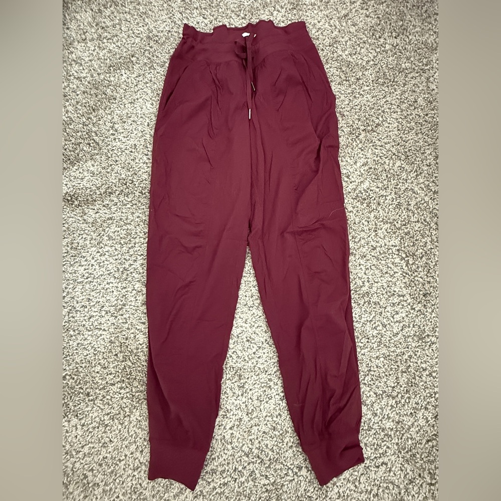Lululemon Burgundy Running Jogger Pants